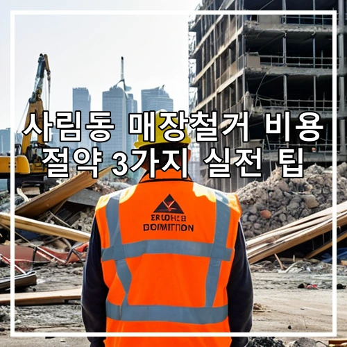 사림동 매장철거 비용 절약 3가지 실전 팁