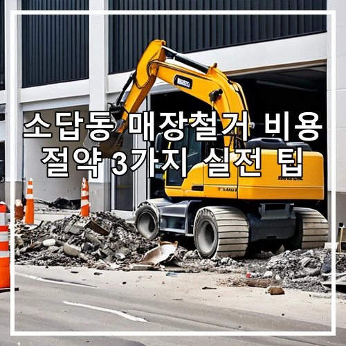 소답동 매장철거 비용 절약 3가지 실전 팁