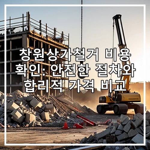 창원상가철거 비용 확인: 안전한 절차와 합리적 가격 비교
